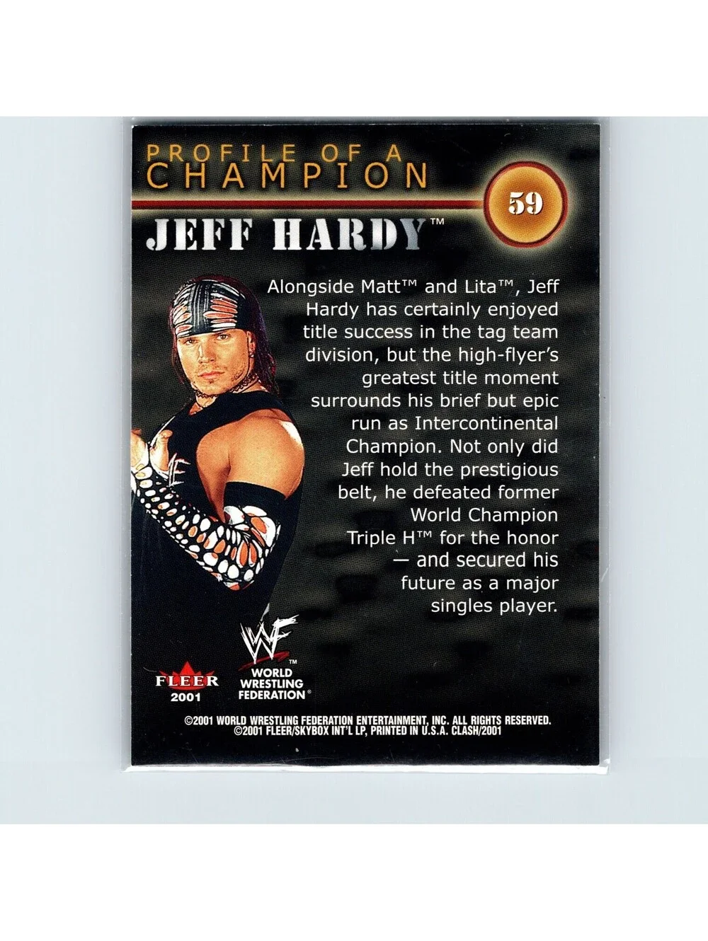 2001 Fleer WWF Championship Clash Jeff Hardy #59